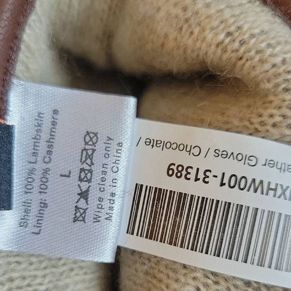 Quince Lamb Leather Cashmere Lined Gloves In Choclate - Picture 5 of 13